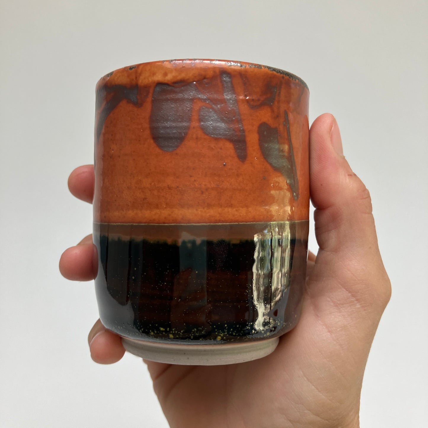 Teacup with Marbled Slip