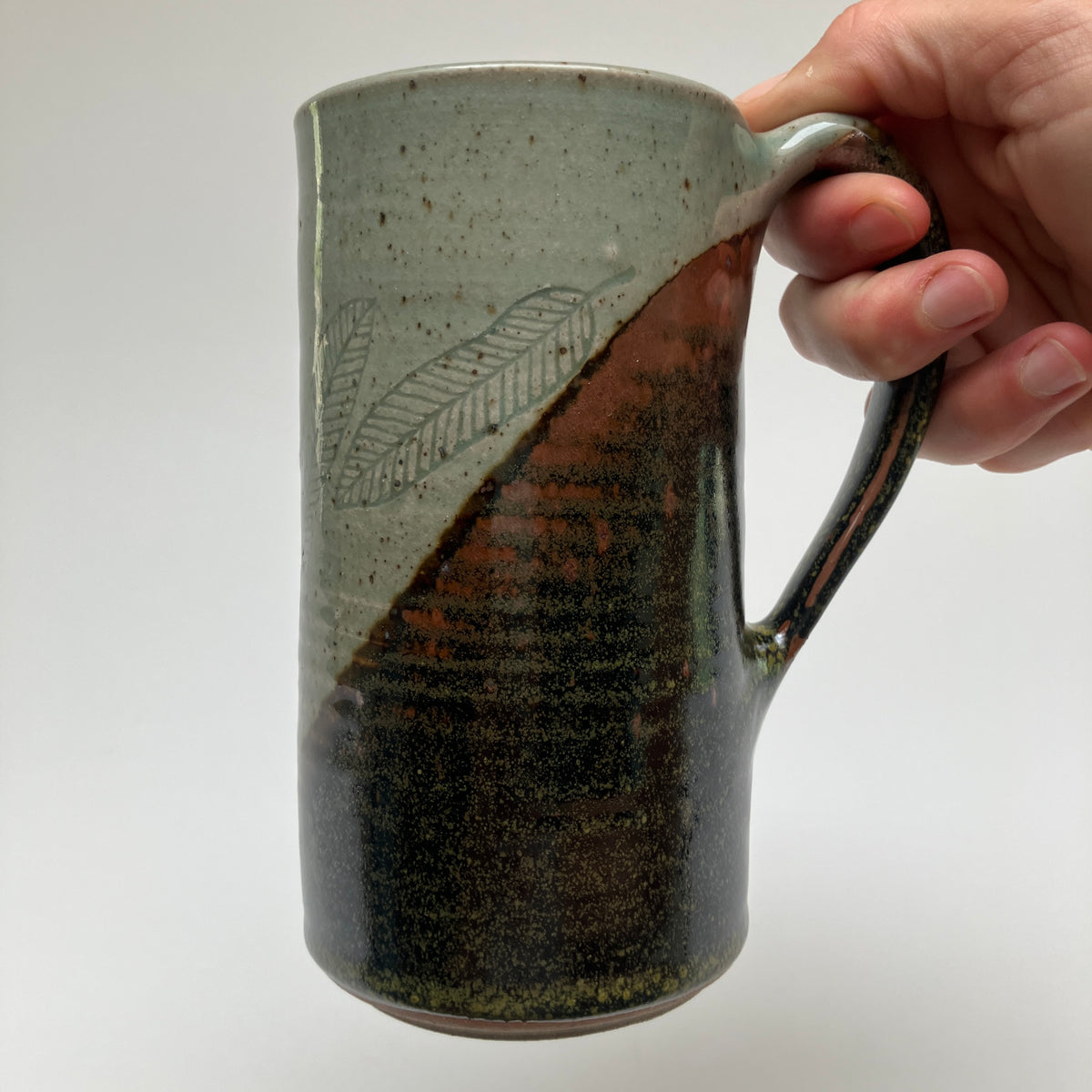 Tall Mug with Feathers