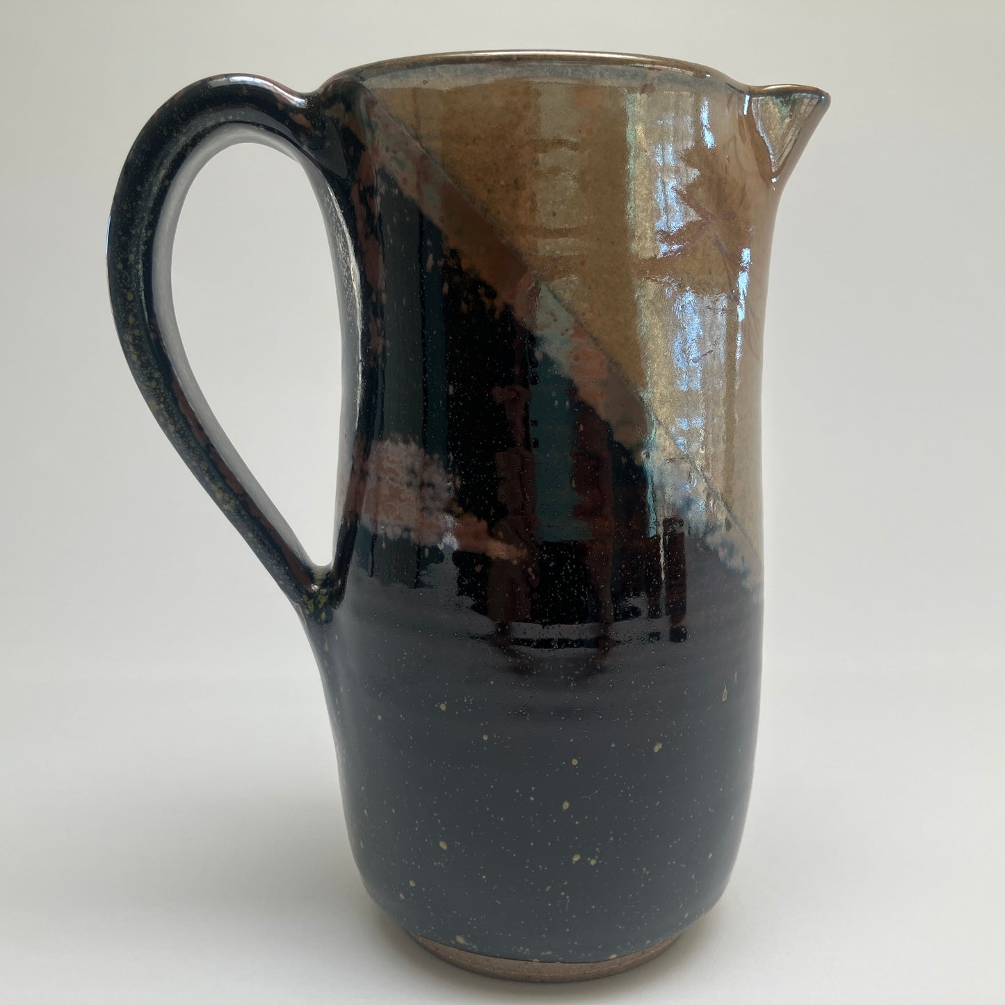 Two Toned Pitcher with Leaves