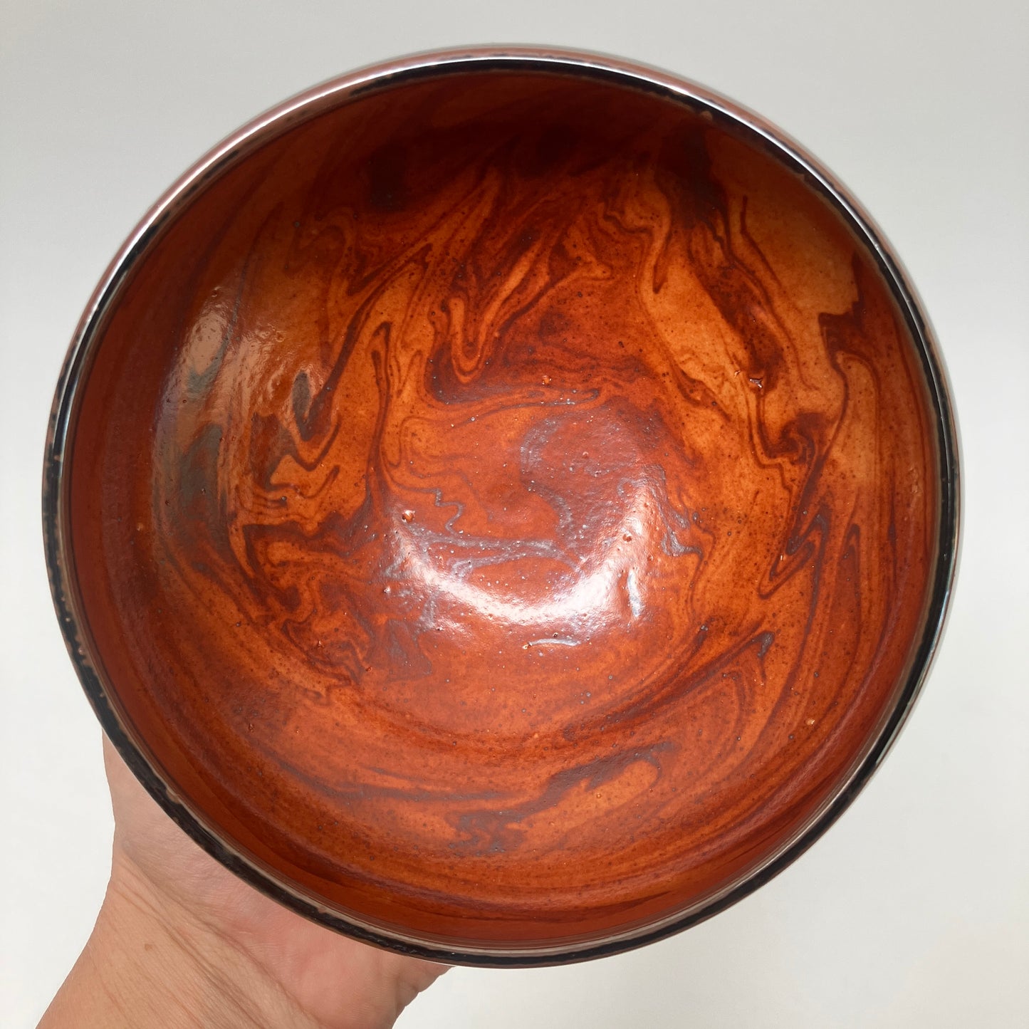 Bowl With Slip Marbling