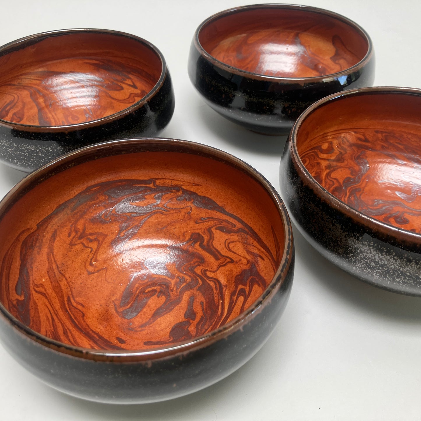 Bowl With Slip Marbling