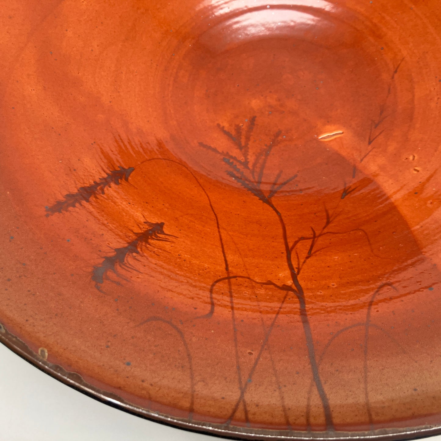Large Serving Bowl with Grasses