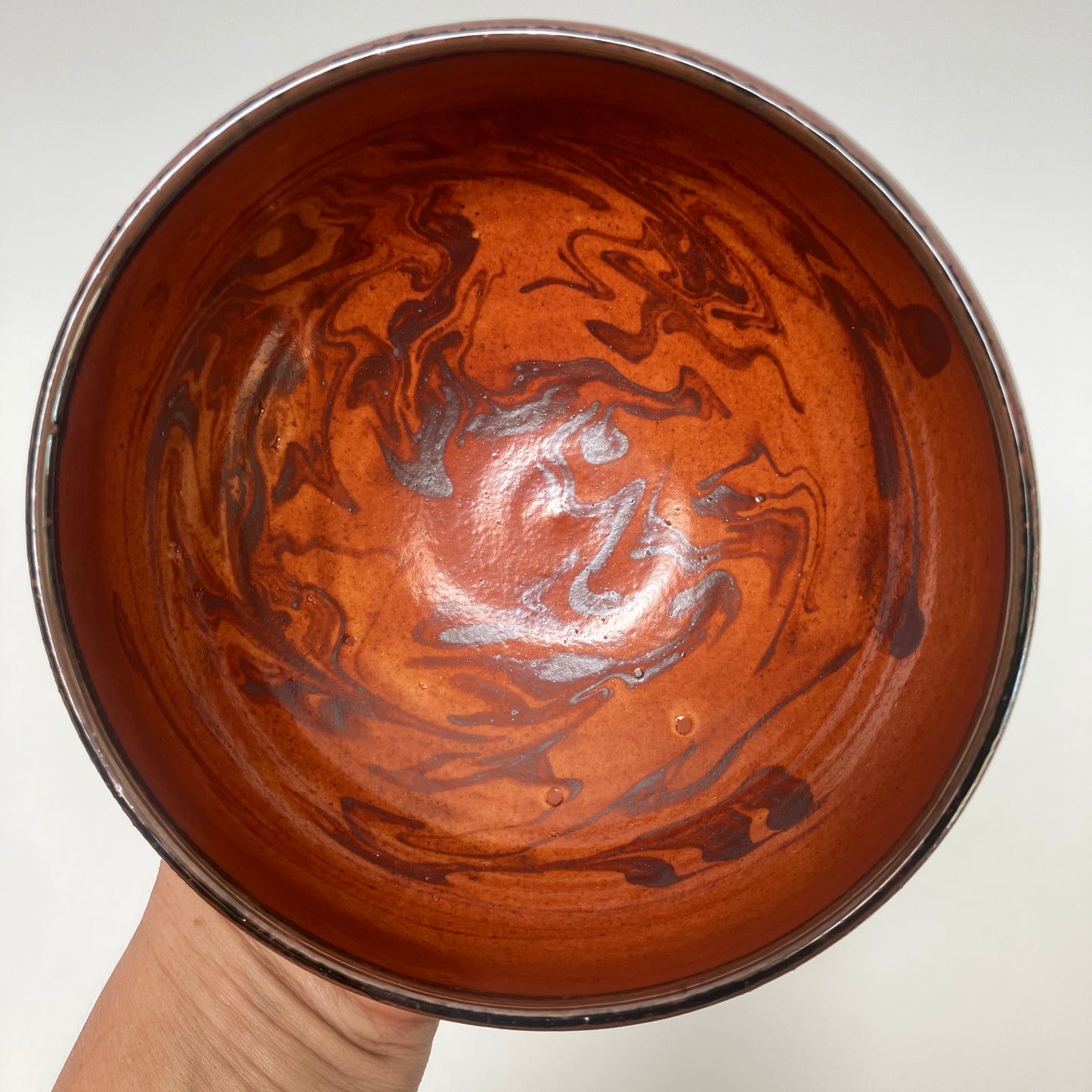 Bowl With Slip Marbling