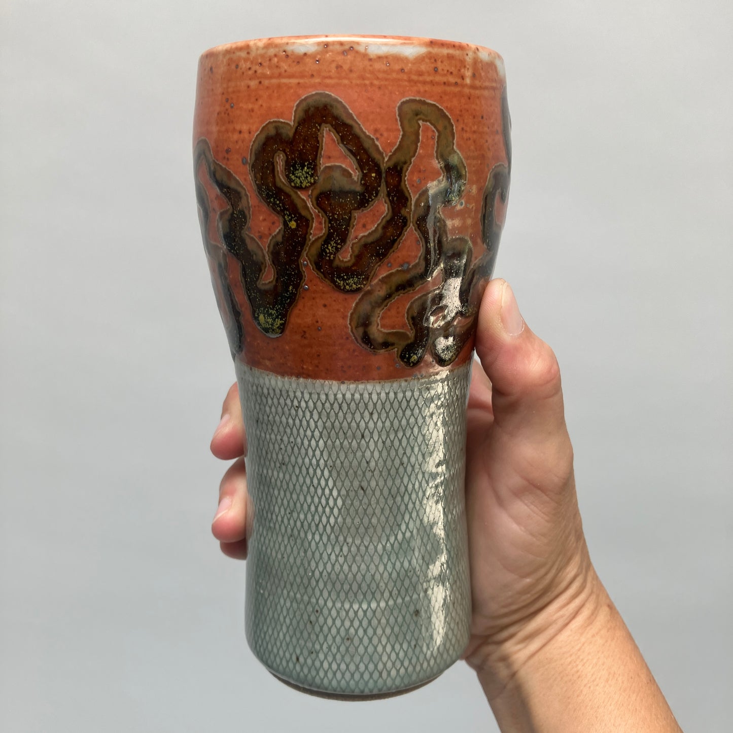 Pint with Glaze Overlay and Crosshatch Texture