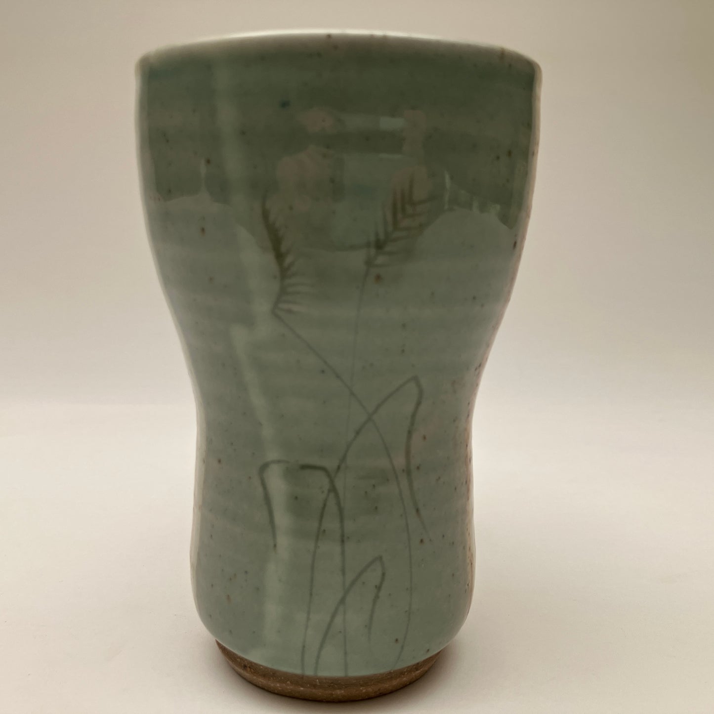 Tapered Mug With Grasses