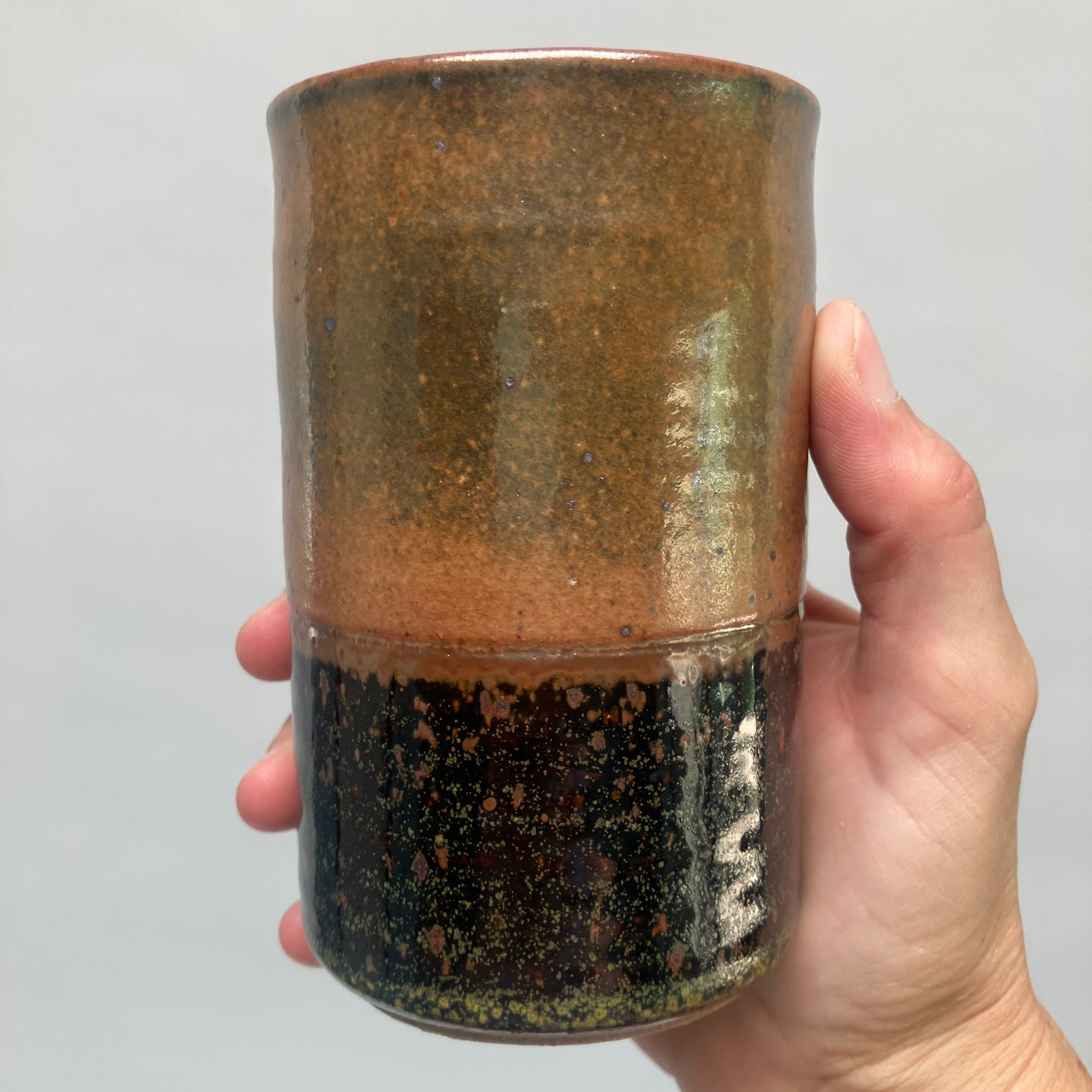 Tumbler with Painted Feather