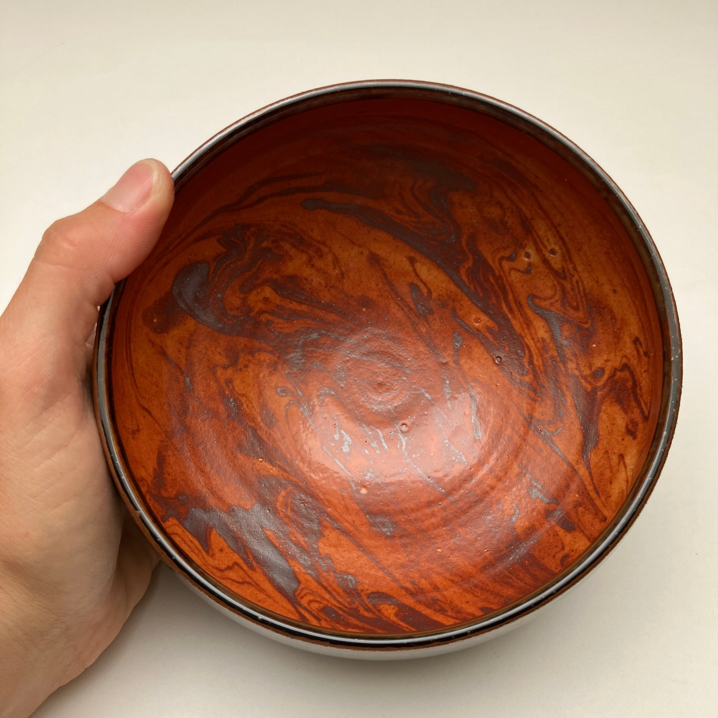 Bowl With Slip Marbling