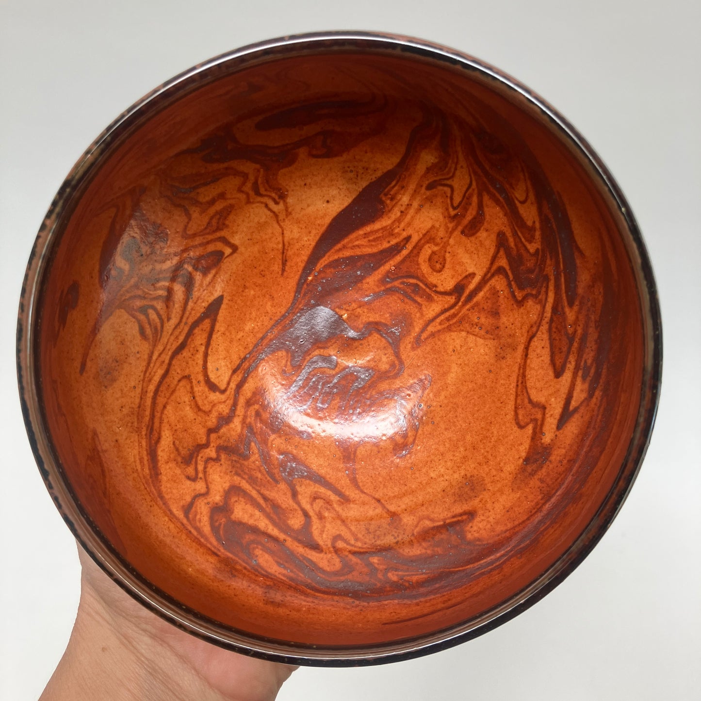 Bowl With Slip Marbling