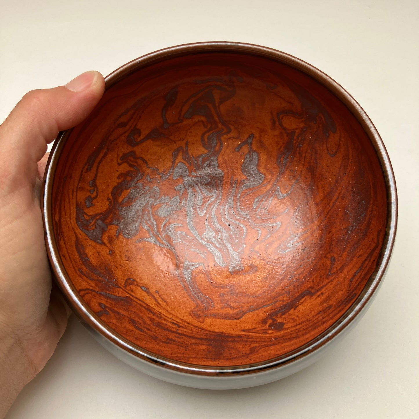 Bowl With Slip Marbling