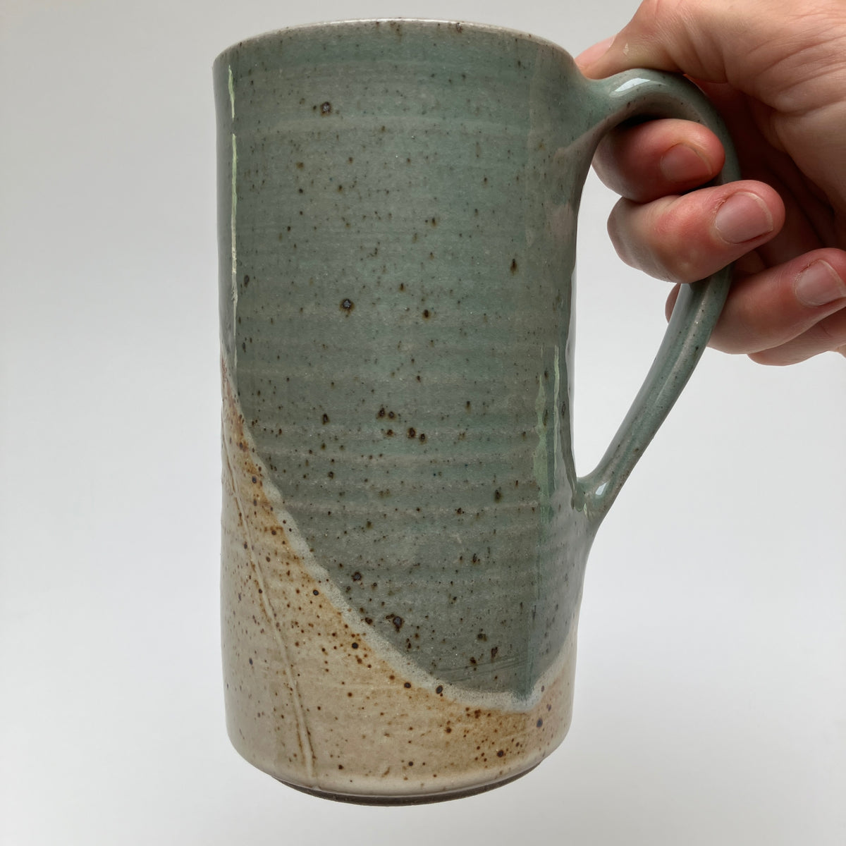 Tall Mug with Fern Leaf