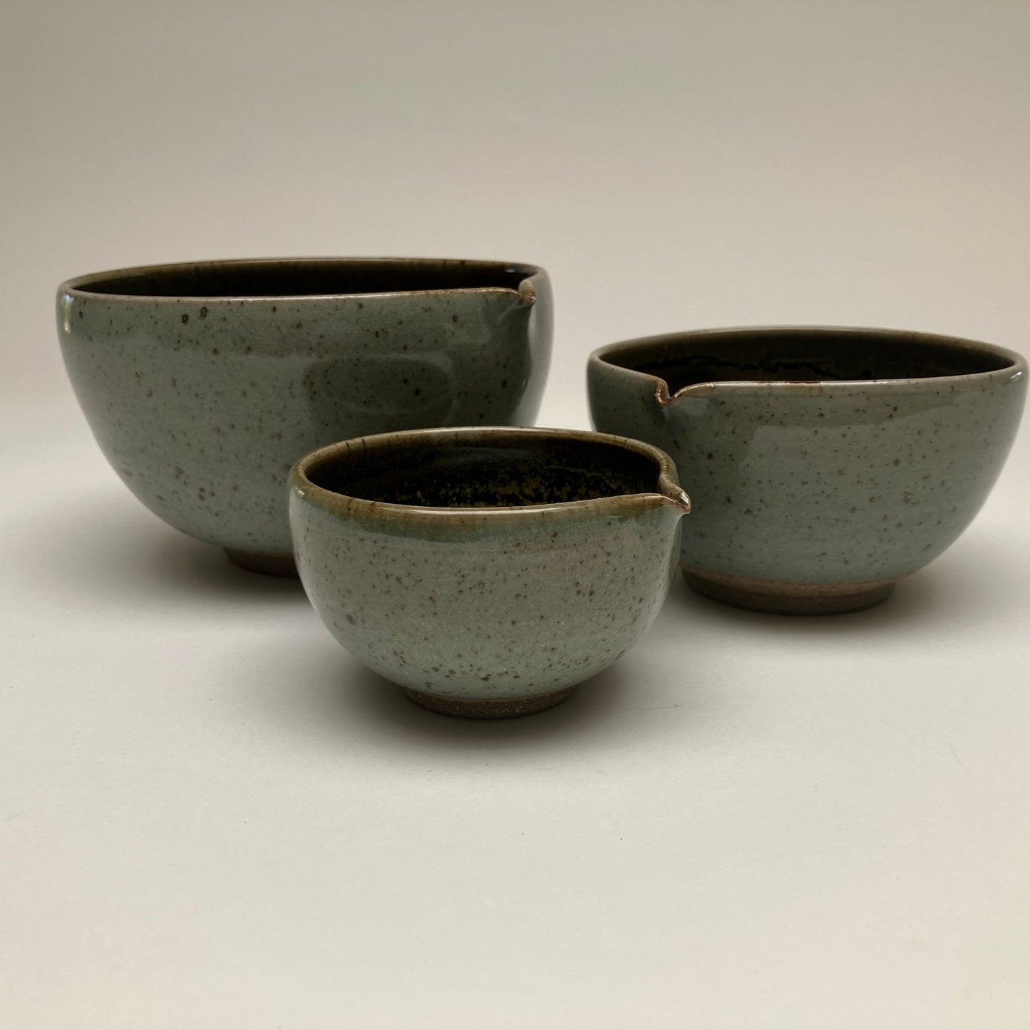 Small Nesting Set in Teadust and Celadon