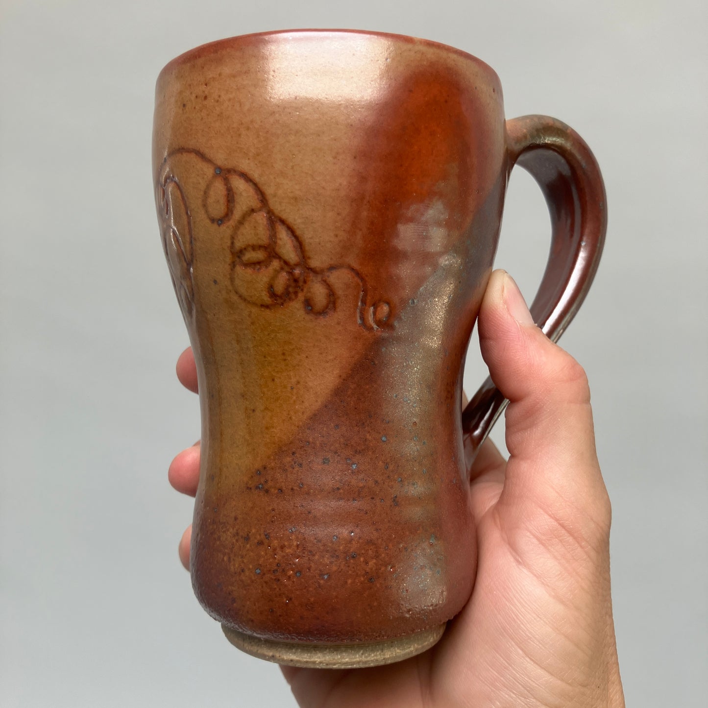 Tapered Mug With Abstract Design