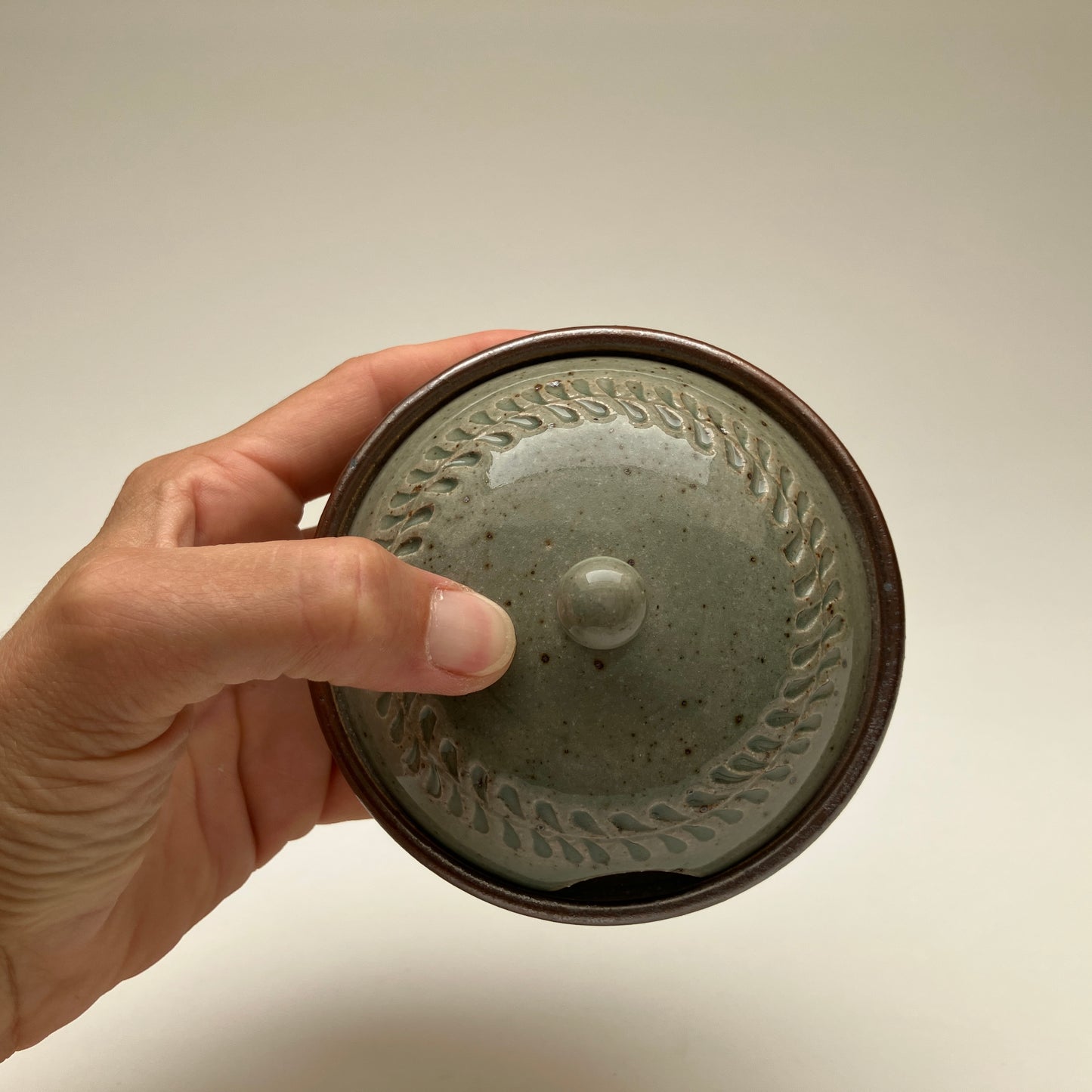 Salt Cellar with Stamped Design