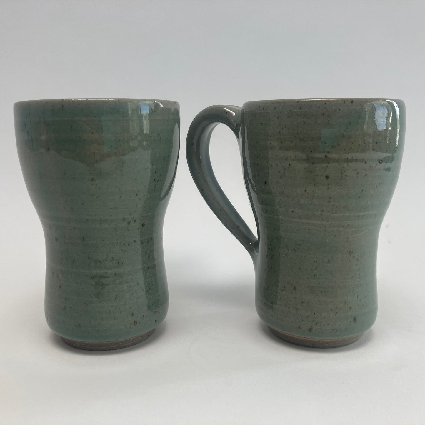 Curvy Celadon Colored Mug