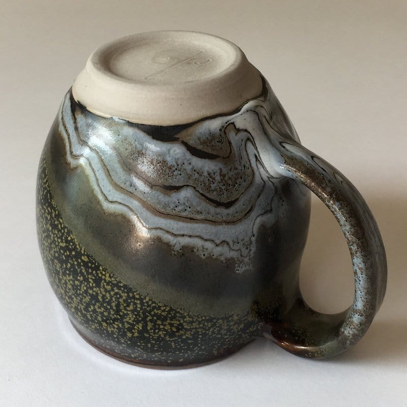  Ceramic Mug with Creative Glaze Overlay Design