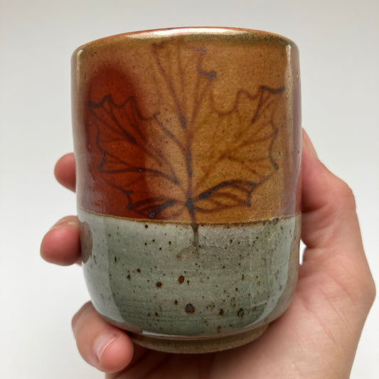 Teacup with Sycamore Leaf