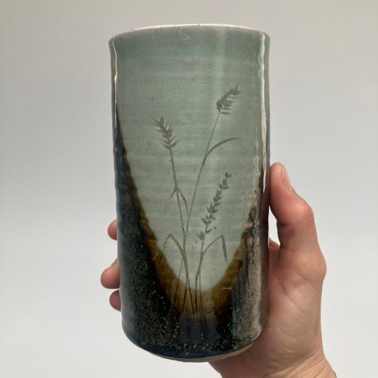 Tall Mug with Grasses