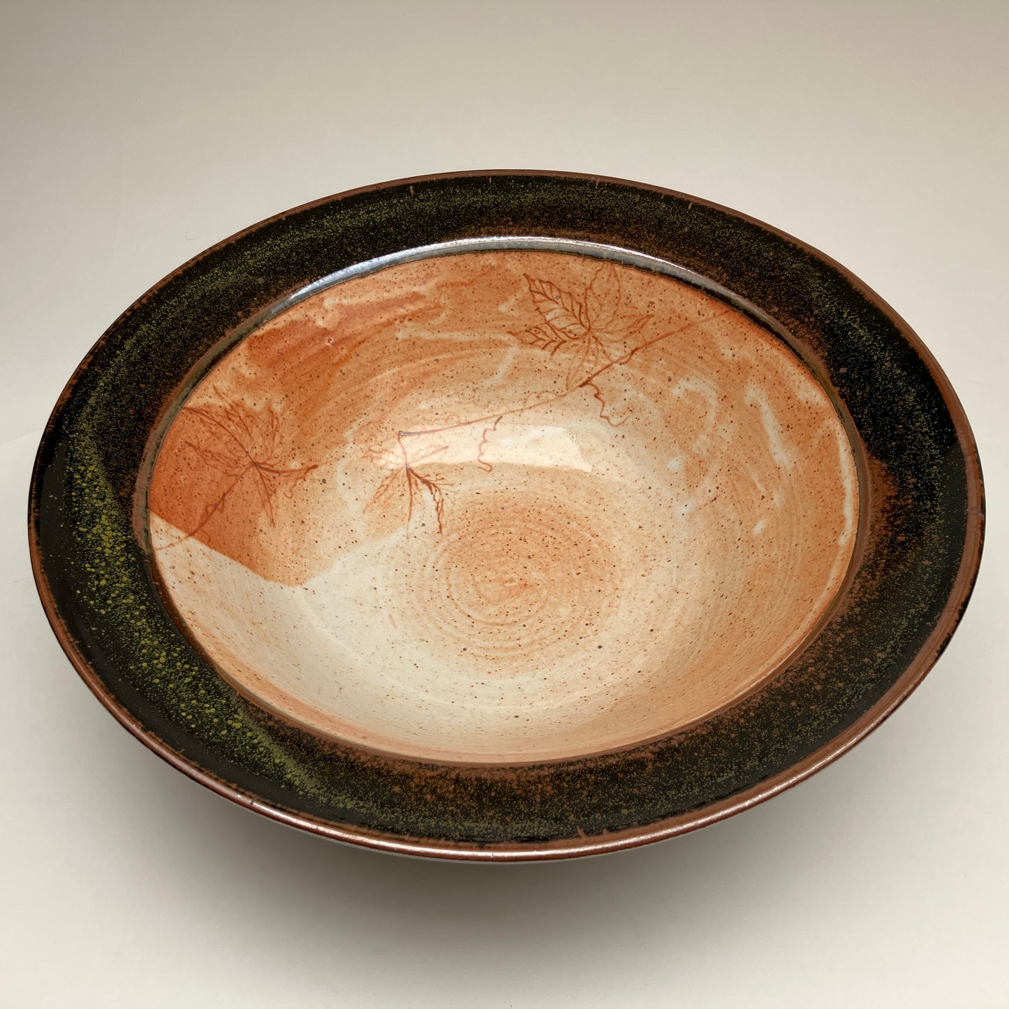 Large Serving Bowl with Vine Detail