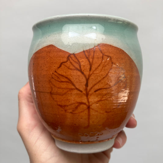Round Mug with Cottonwood Leaf