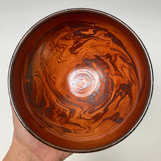 Bowl With Slip Marbling
