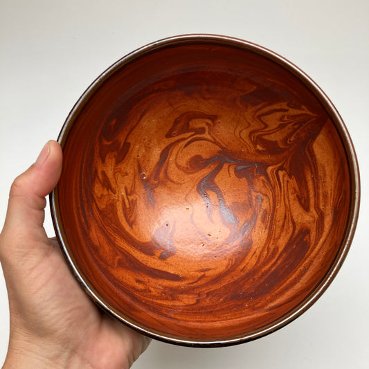 Bowl With Slip Marbling