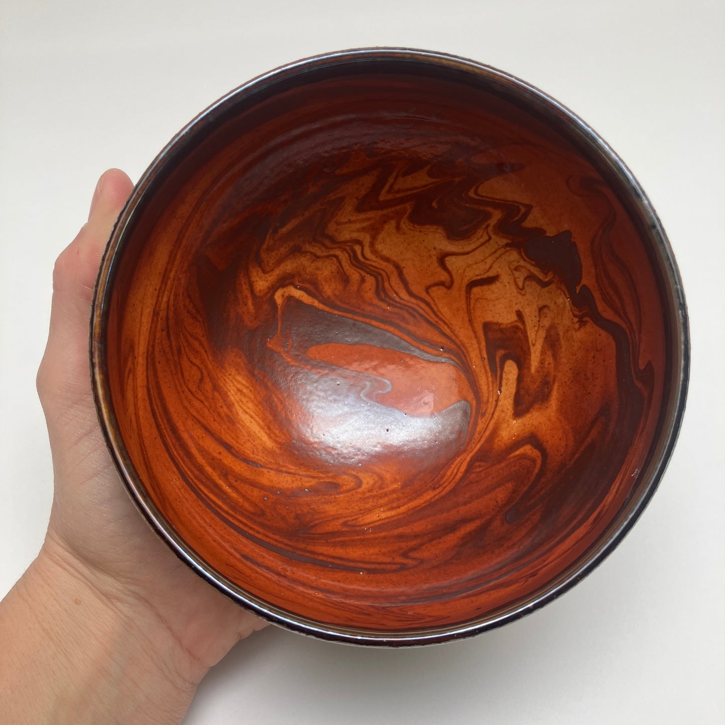 Bowl With Slip Marbling