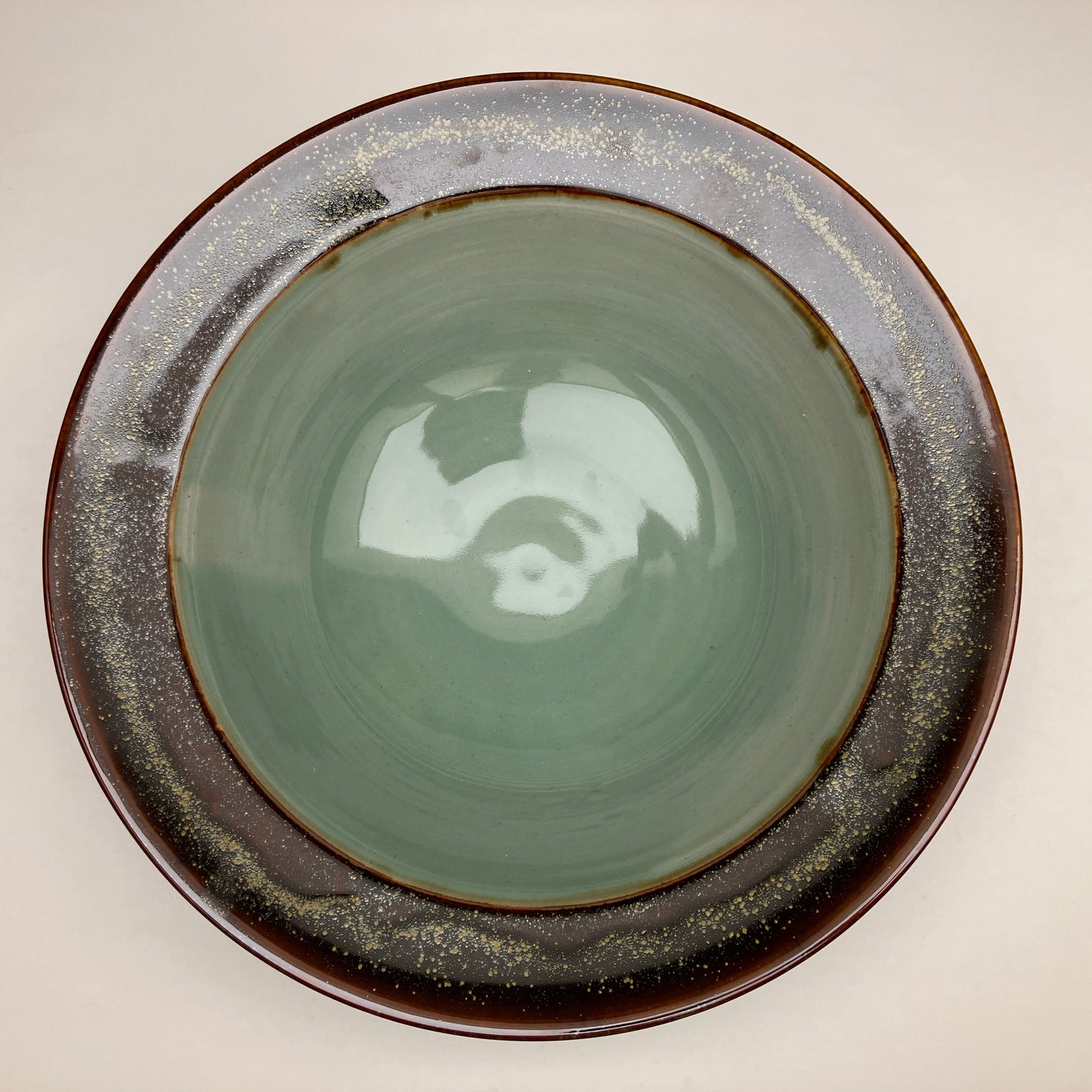 Large Serving Bowl in Celadon and Teadust