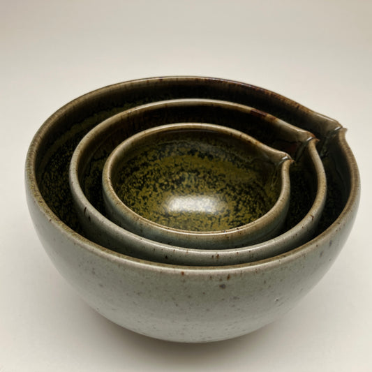 Small Nesting Set in Teadust and Celadon