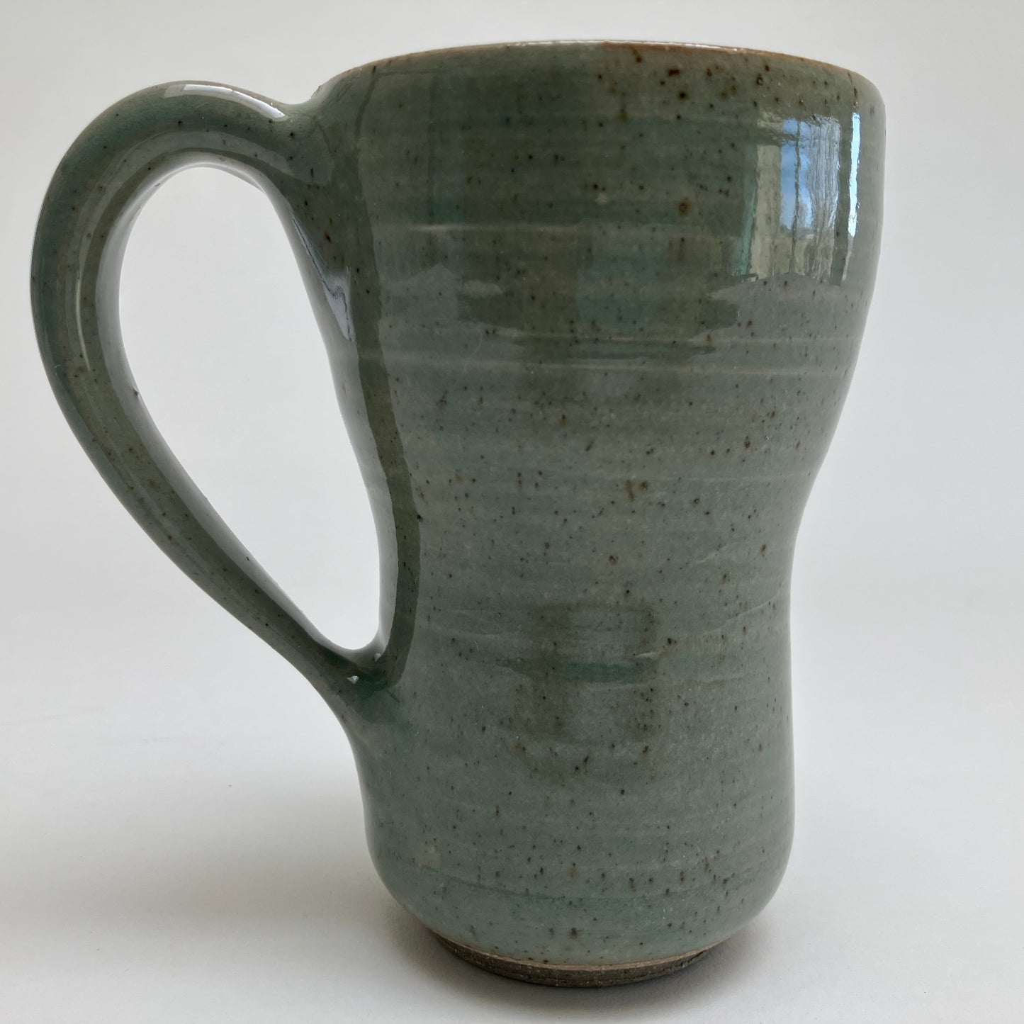 Curvy Celadon Colored Mug