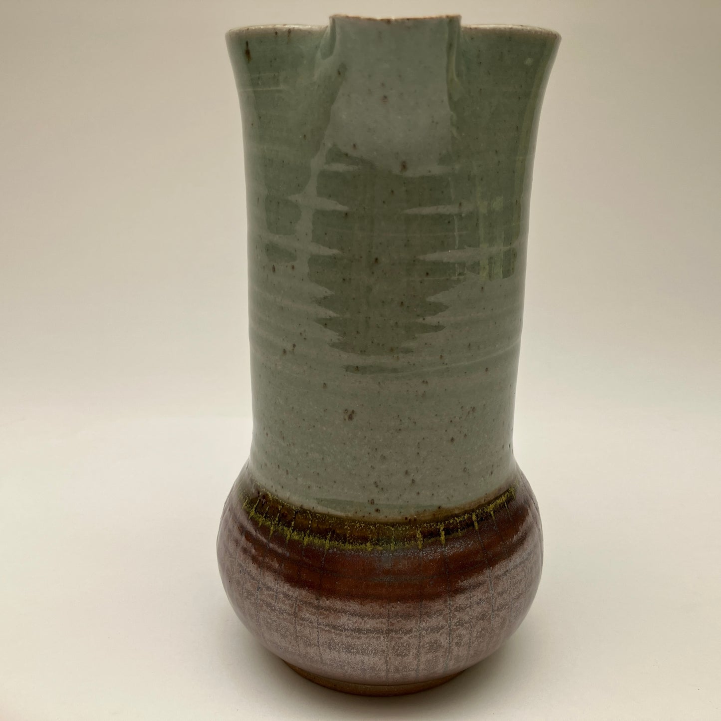Pitcher with Bulb and Carved Lines