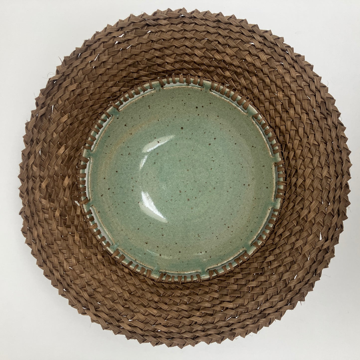 Sculptural Bowl with Neolithic Weave
