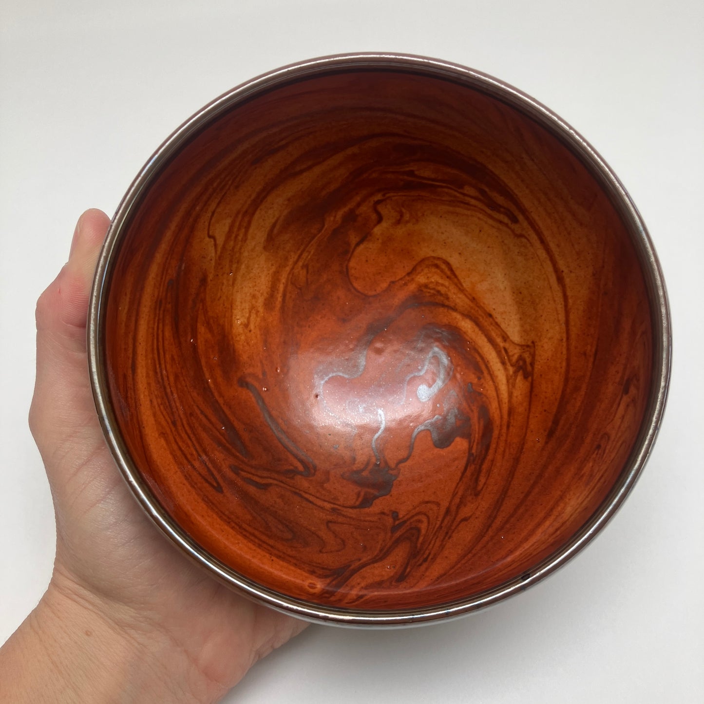 Bowl With Slip Marbling