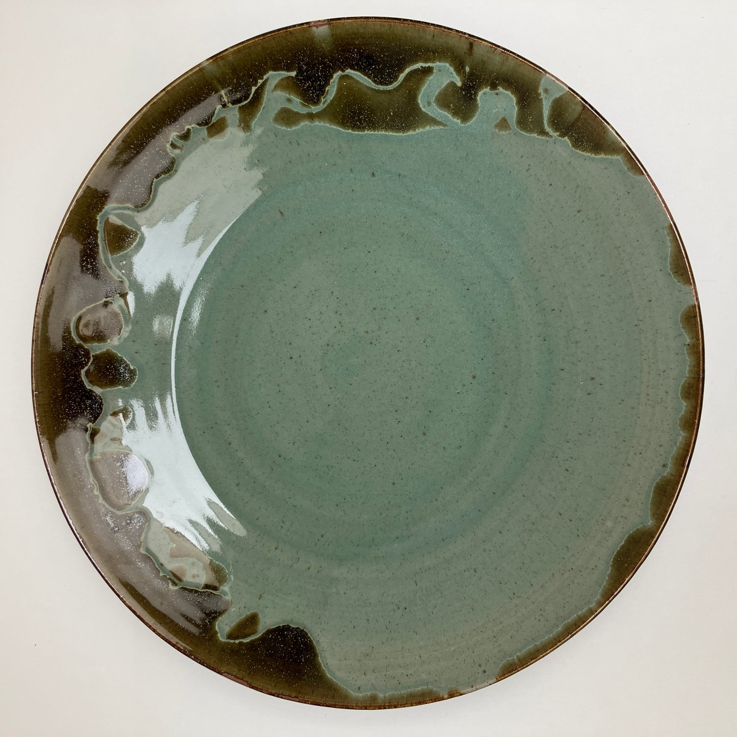 Large Serving Bowl in Teadust and Celadon