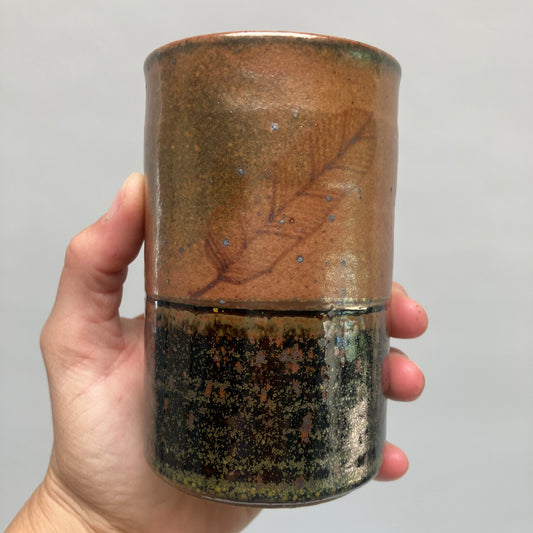 Tumbler with Painted Feather