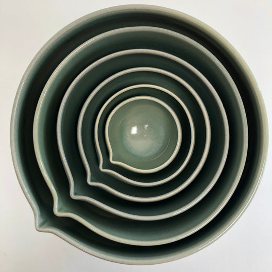 Six Piece Nesting Set of Bowls (Celadon)