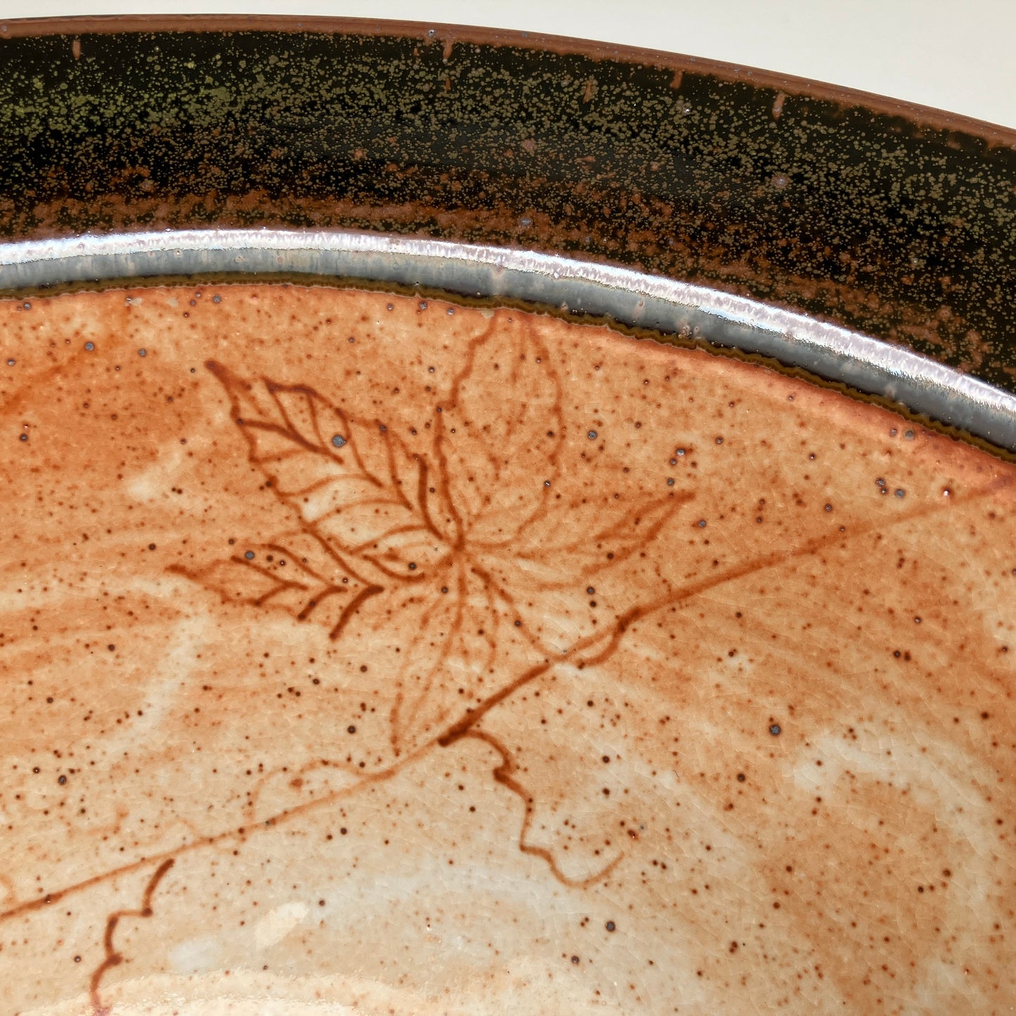 Large Serving Bowl with Vine Detail
