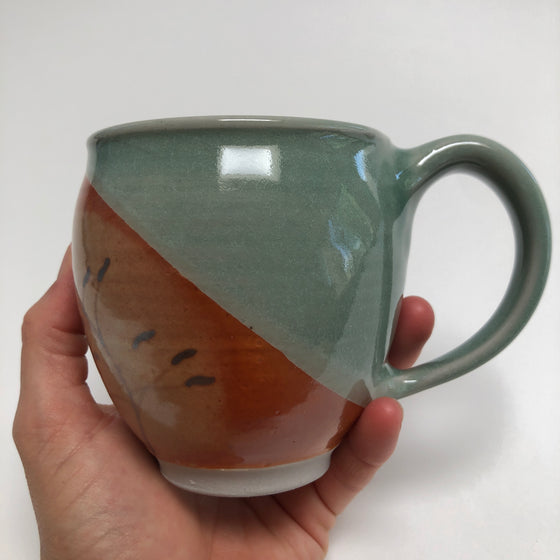 Desert Mug with Mustard Flower Design