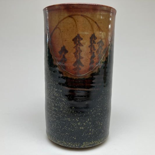 Tall Mug With Wisteria