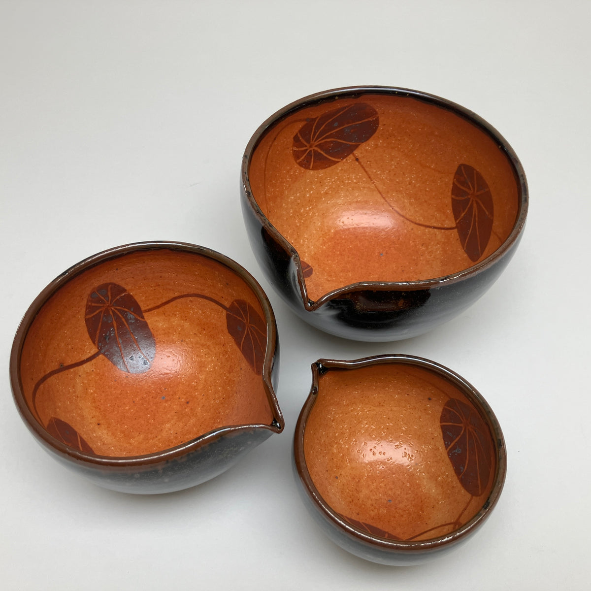 Small Nesting Set With Stylized Botanial