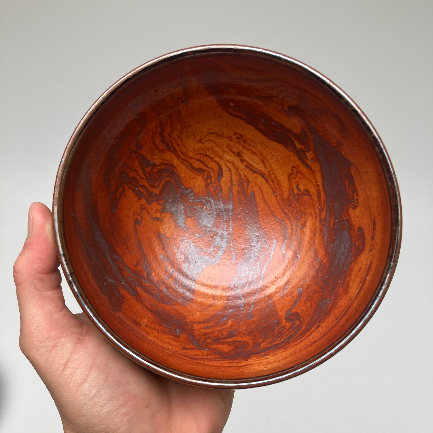Bowl With Slip Marbling