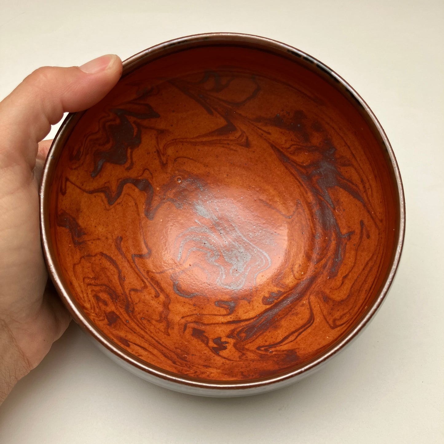 Bowl With Slip Marbling