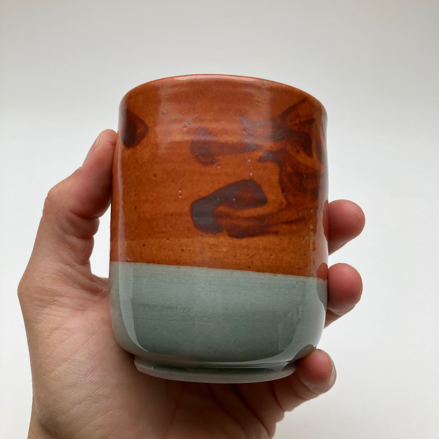 Teacup with Marbled Slip