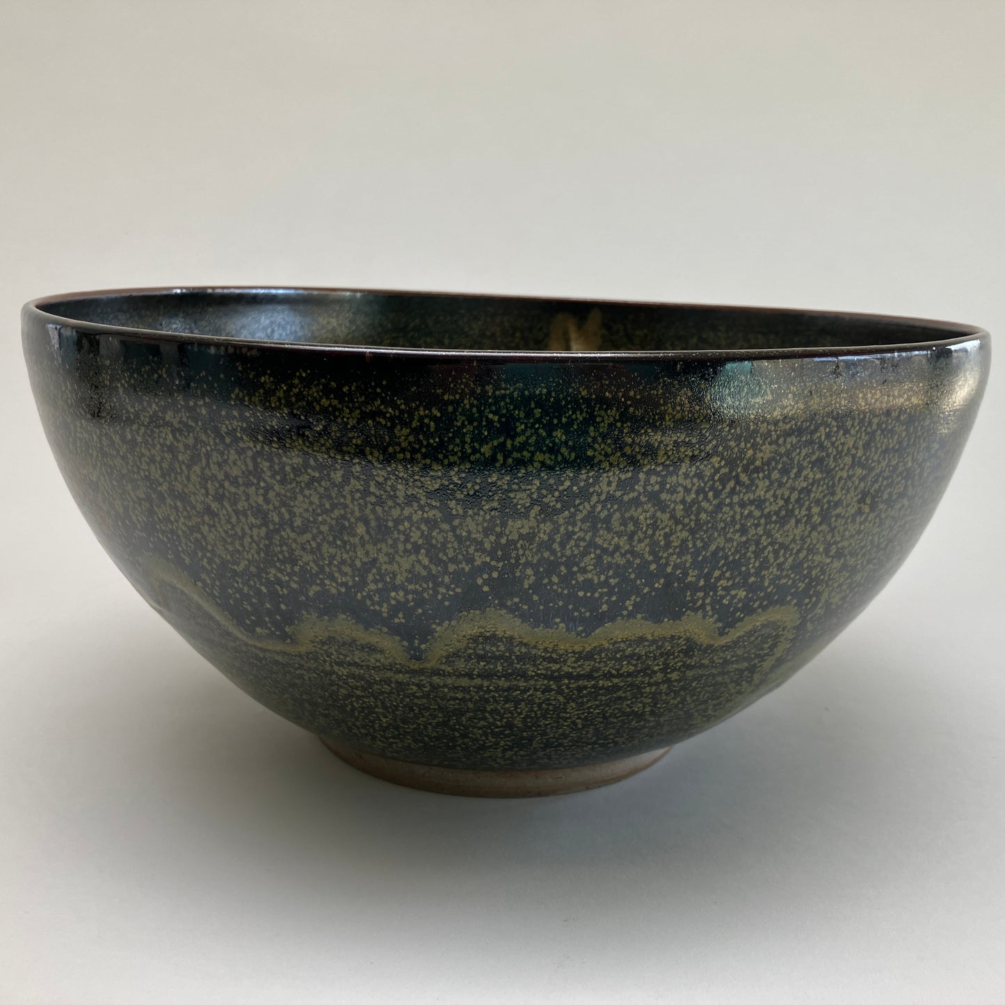 Serving Bowl with Glaze Overlay Embellishment