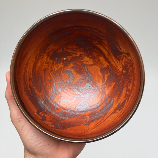 Bowl With Slip Marbling