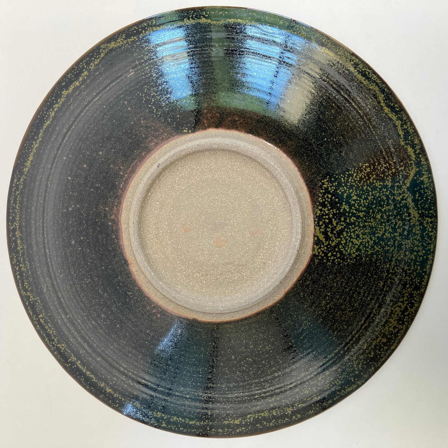 Large Serving Bowl with Cottonwood Leaves
