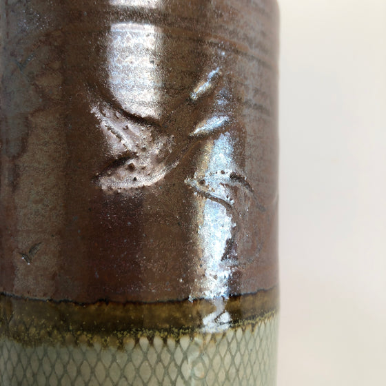 Tumbler with Carved Geese In Flight