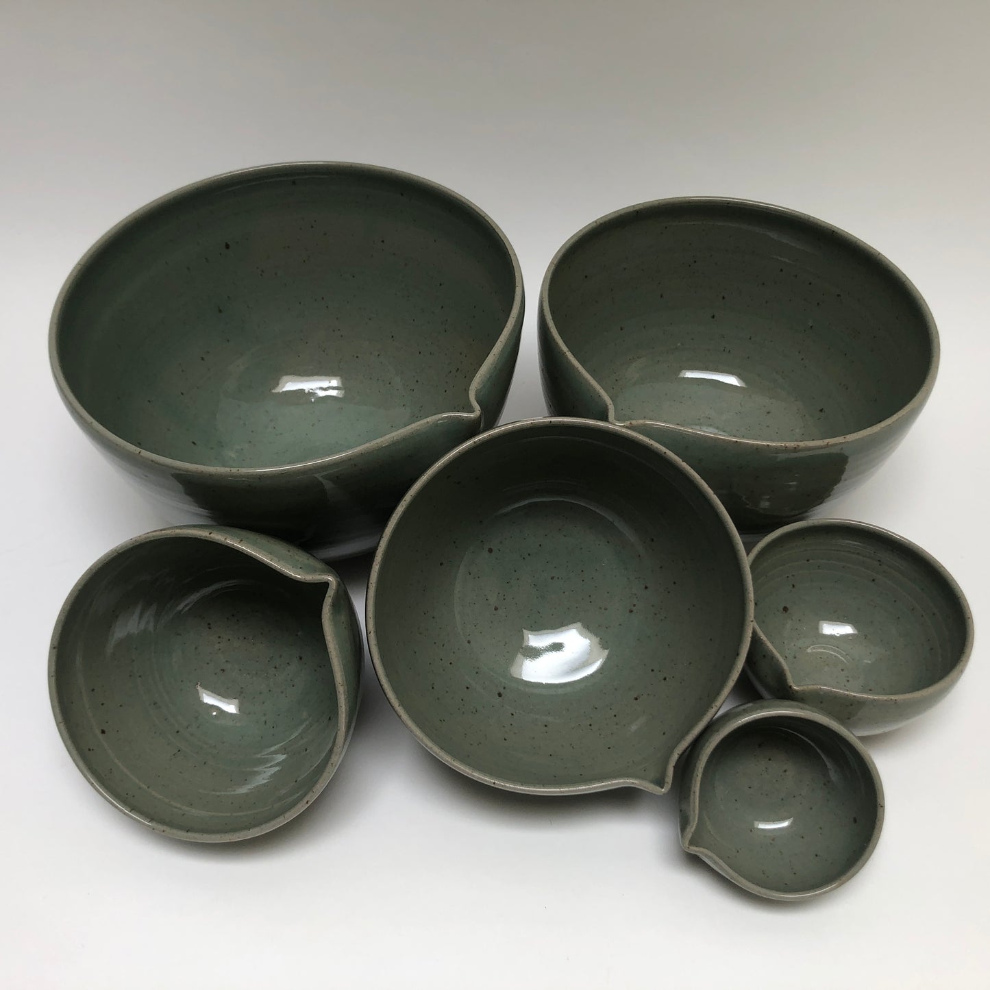 Six Piece Nesting Set of Bowls (Celadon)