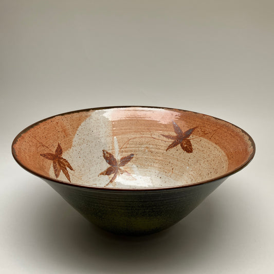 Large Serving Bowl with Grasses
