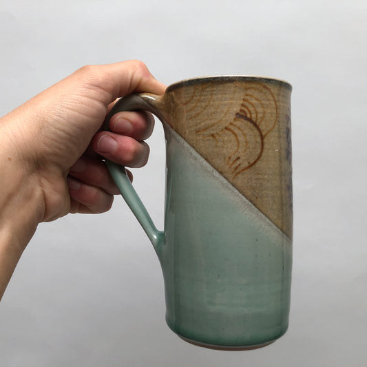 Tall Mug With Abstract Motif