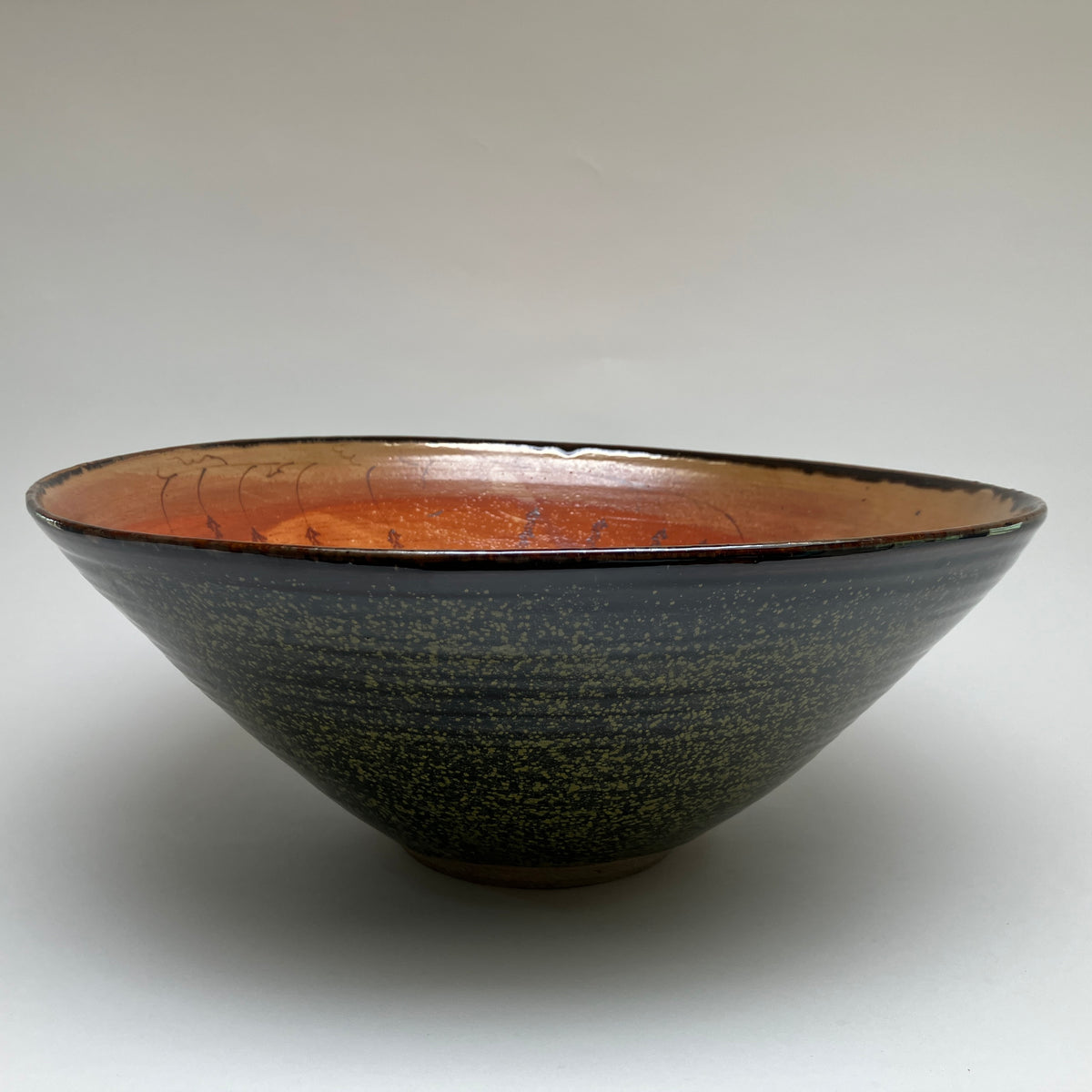 Large Serving Bowl With Wisteria & Wheat